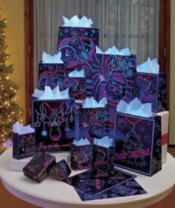 glow-in-the-dark gift bags