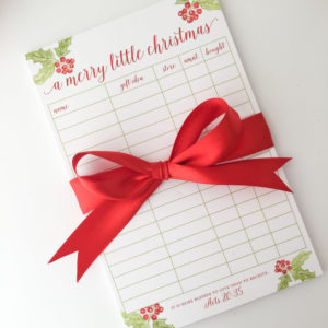 Christmas shopping lists