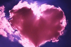 pink heart cloud
