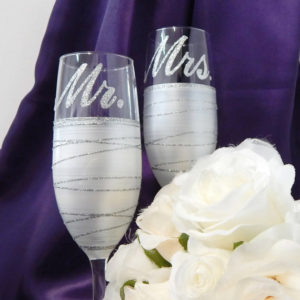silver wine glasses