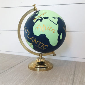handpainted globe