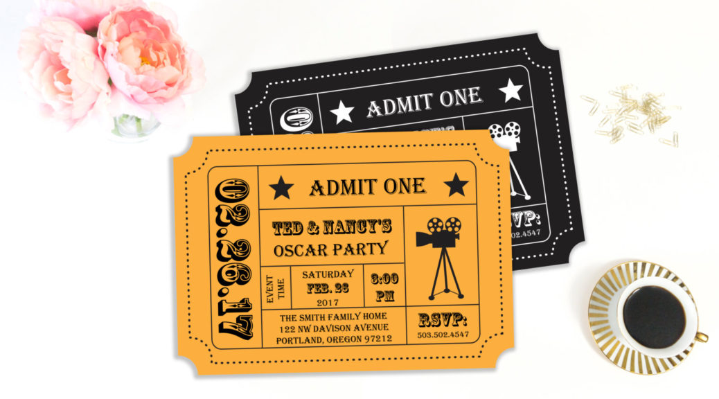 oscar party invitation