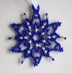 beaded snowflake