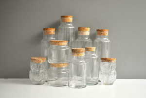 vintage glass jars