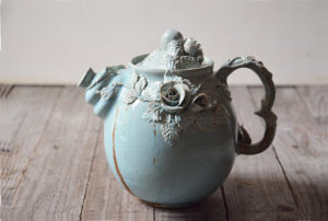 floral teapot