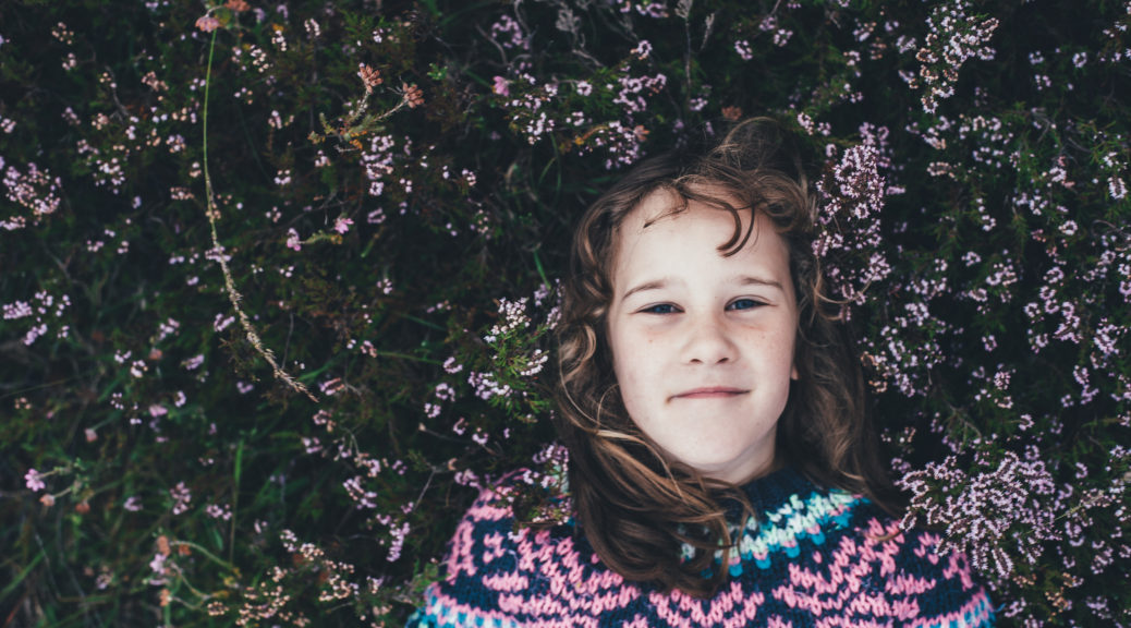 girl in flowers