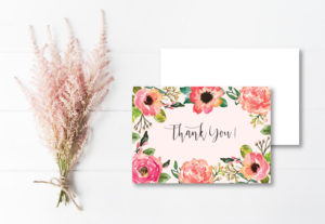floral note card