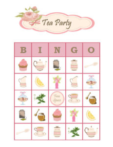 custom tea bingo