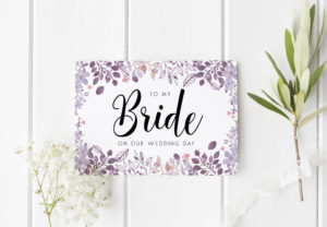 a wedding card gift for your bride