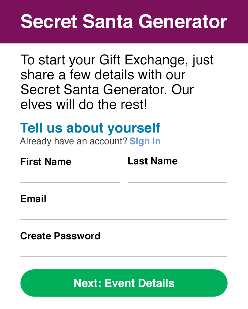 Start a Secret Santa Gift Exchange
