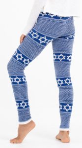 Hanukkah-themed leggings. 
