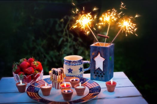 red, white and blue picnic