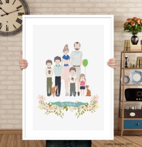 printed family portrait