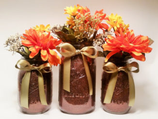 fall flower mason jar centerpieces