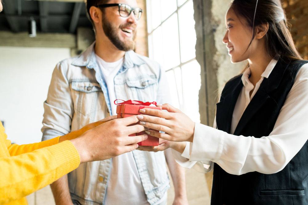 Yes, you can do a gift exchange with an odd number of people!