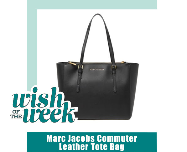 black marc jacobs commuter leather tote bag