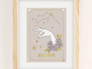 Aquarius zodiac print