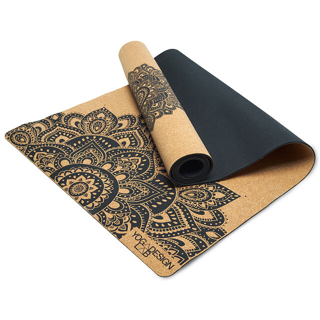 Mandala cork yoga mat gift for Aquarius