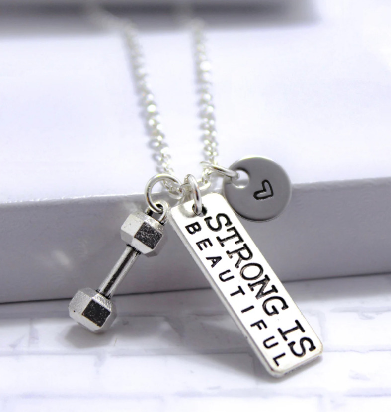 Strong is Beautiful silver necklace for Aries gift