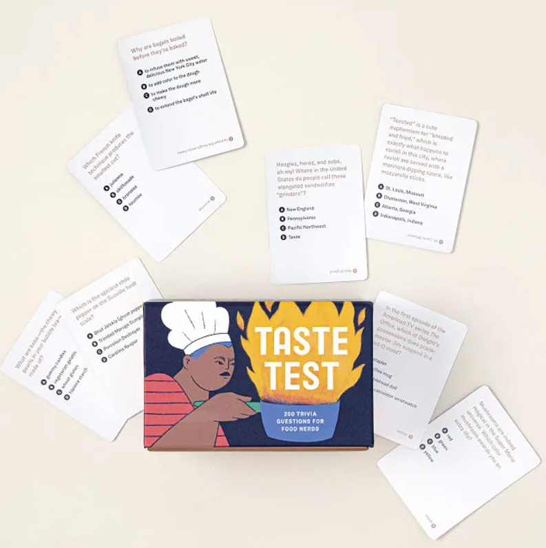Taste Test trivia card game for Taurus gift