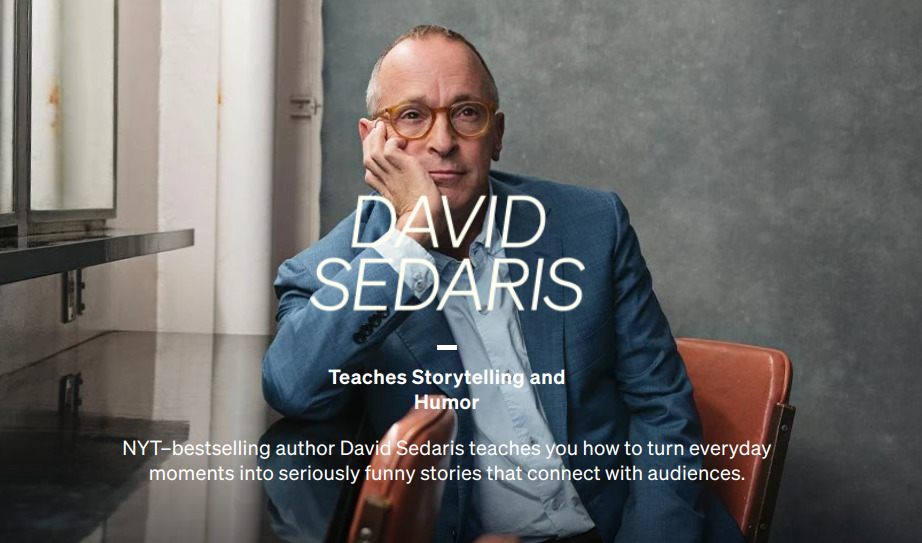 Masterclass with David Sedaris Teaching Storytelling and humor