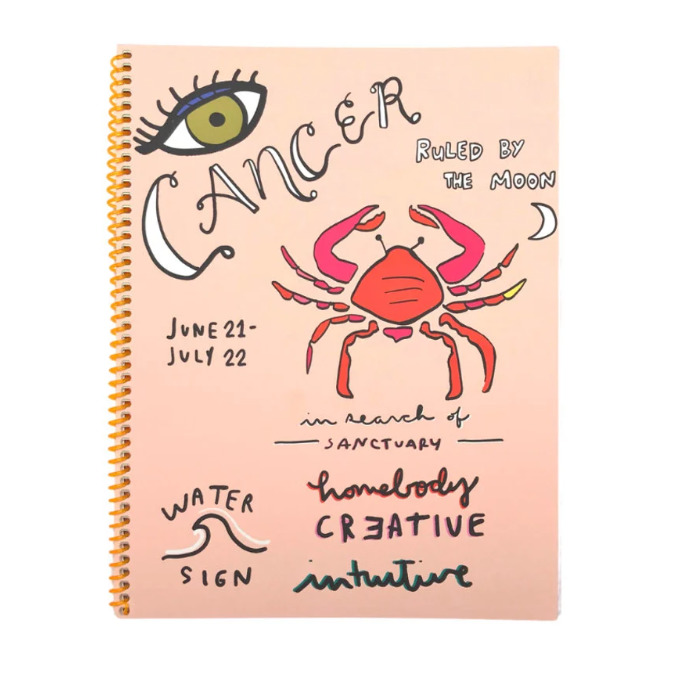Cancer zodiac self-care journal