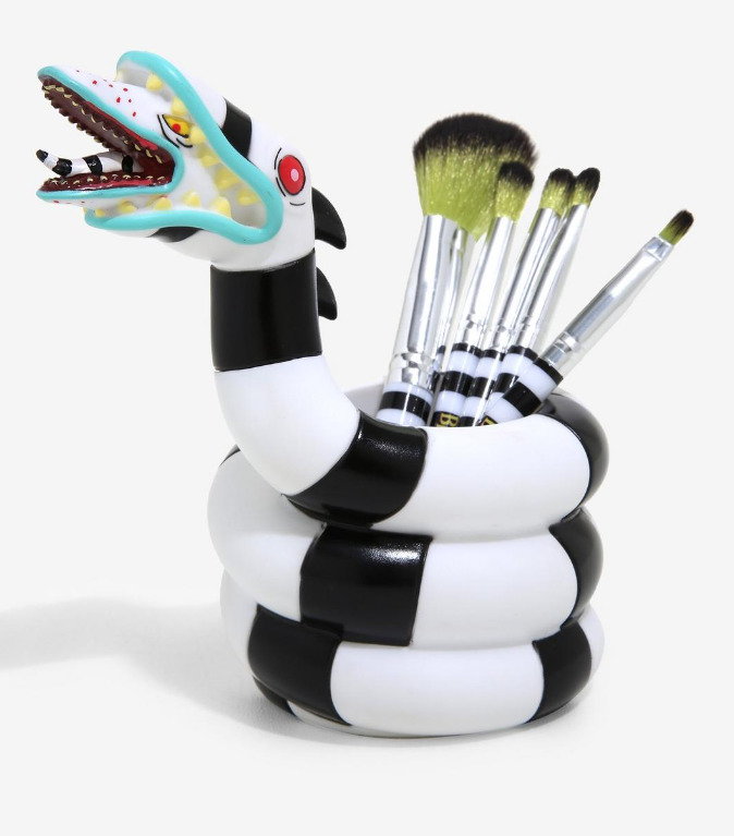 Beetlejuice themed set of eyeshadow brushes