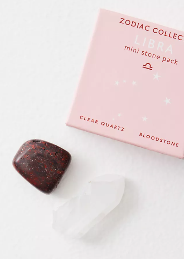 Zodiac mini stone pack with Bloodstone for Libra gift