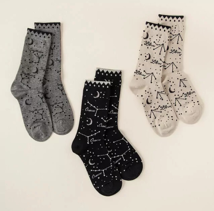 Zodiac star sign socks for wishlist