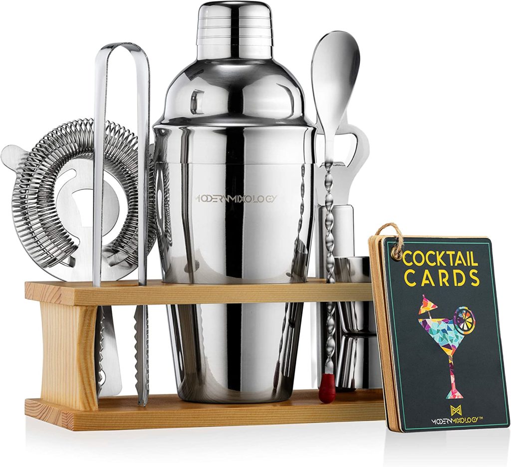 Mixology Bartender Kit with cocktail cards for Galentine gift