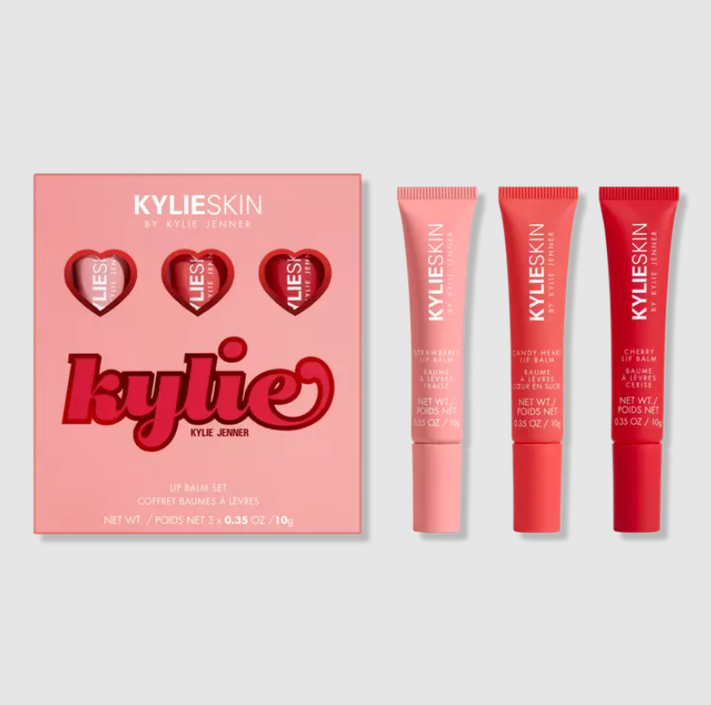 Valentine's lip balm set in three colors