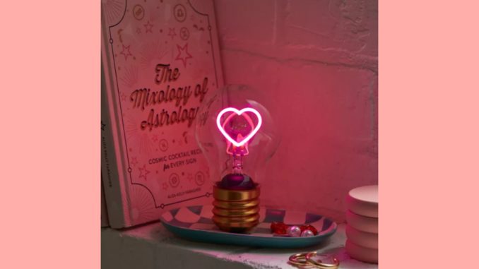 Heart Shaped light bulb for Valentine's Gift