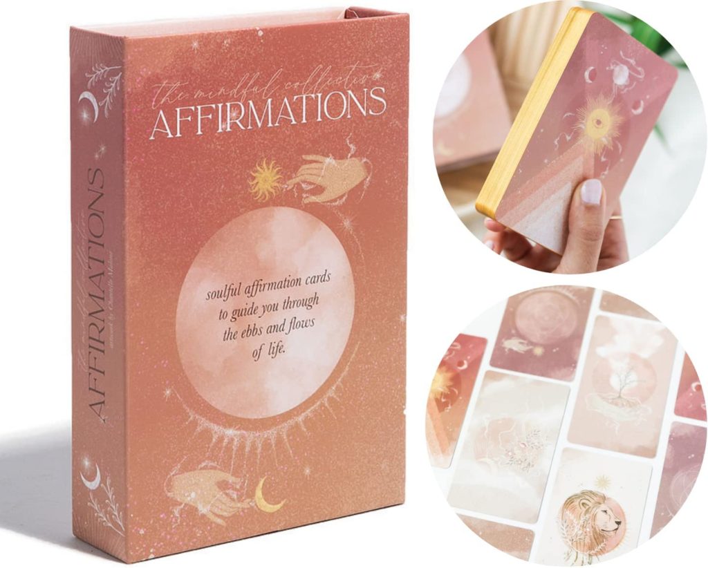 Set of 36 positive affirmation cards to improve mindfulness