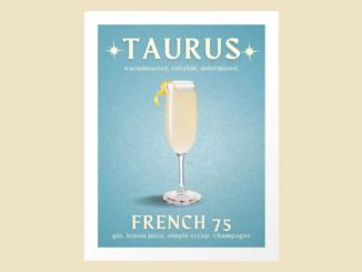 Taurus cocktail art print