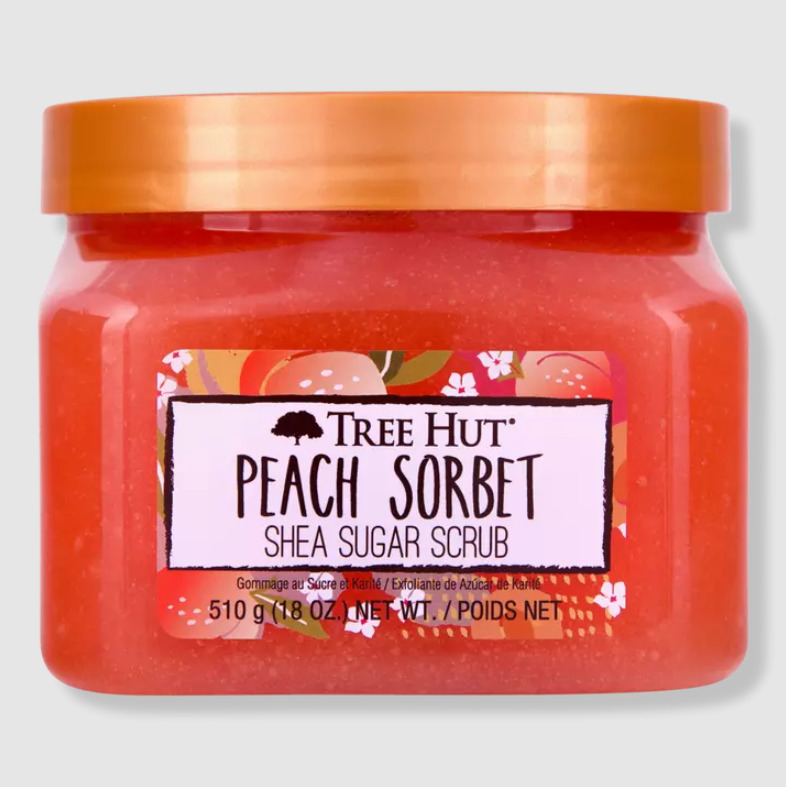Peach Sorbet Shea Sugar Scrub is a most wished for gift