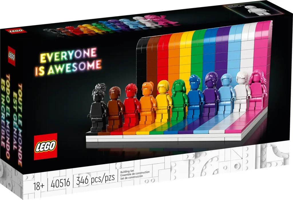 Everyone is Awesome LEGO set as gift for pride month
