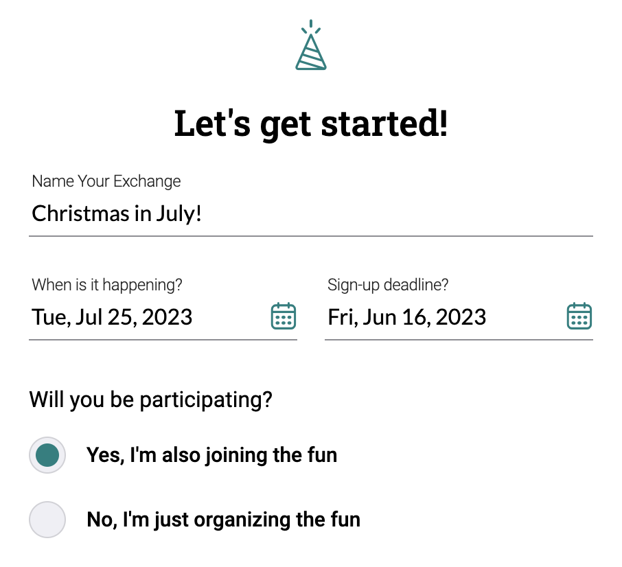 Let's get started with a Christmas in July gift exchange