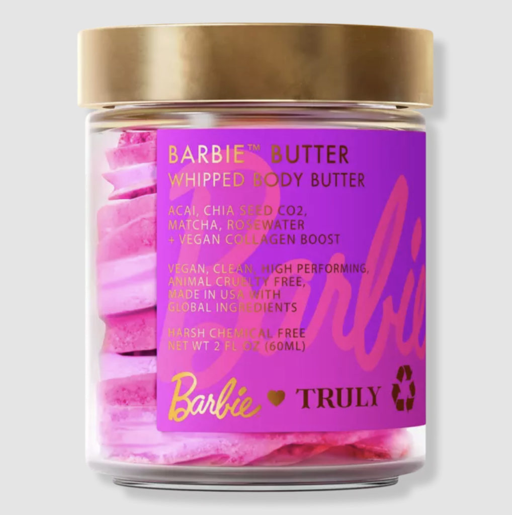 Truly Beauty's Barbie Butter whipped body butter inspired by the Barbie Movie