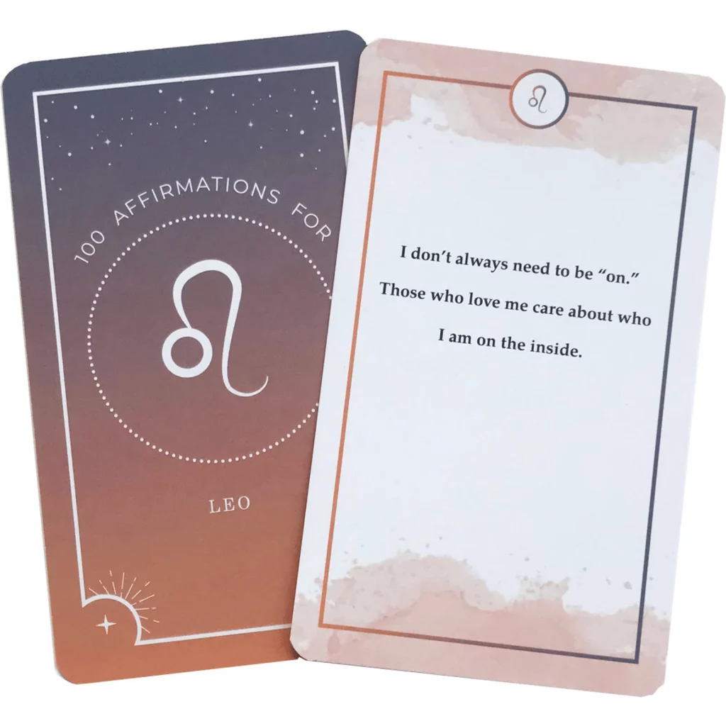 Leo affirmation cards