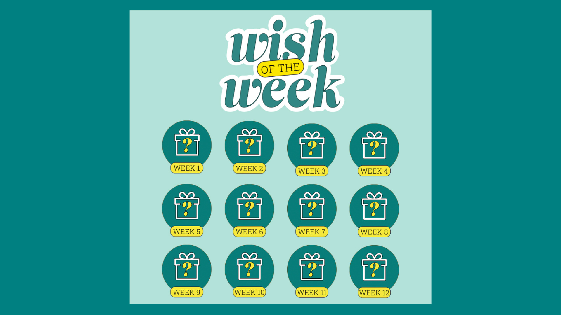 Elfster's Wish of the Week Giveaway features 12 weeks of prizes