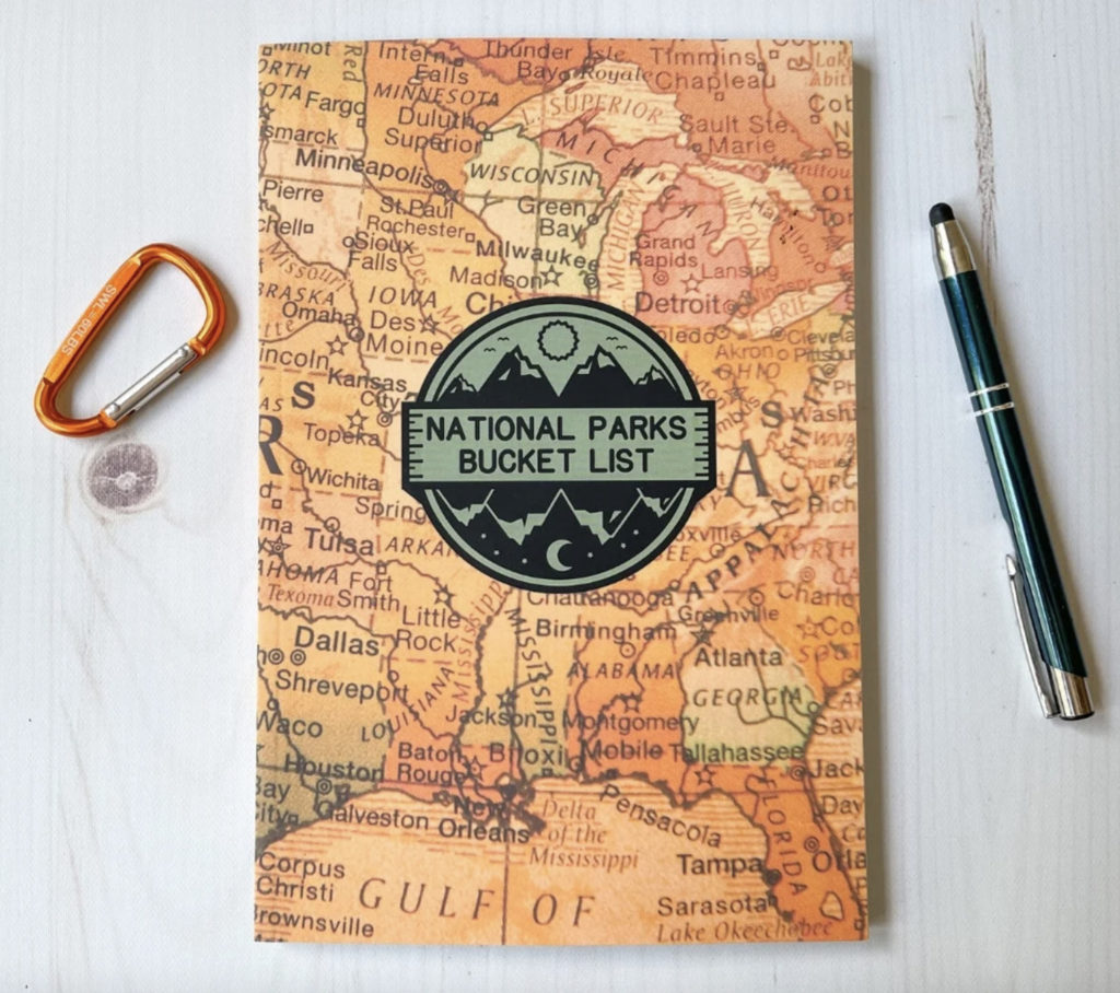 National Parks Bucket List journal for the nature lover