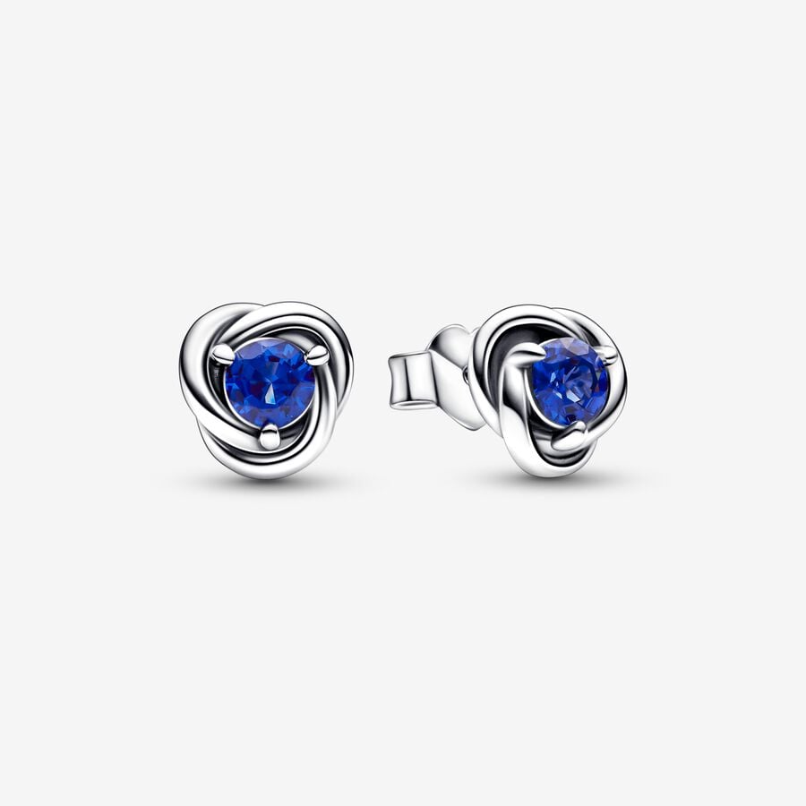 Virgo Birthstone Eternity Circle Stud Earrings by Pandora