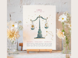 Lovely Libra is represented by the balanced scale