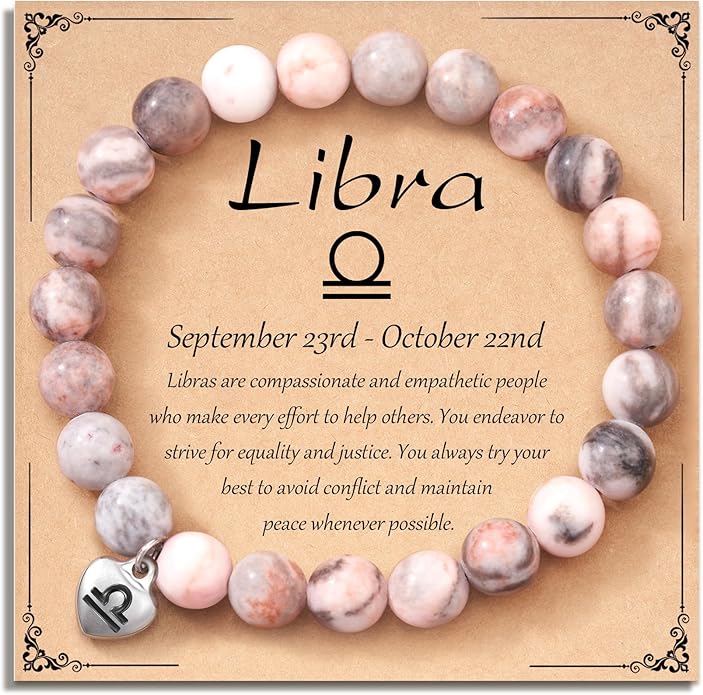 Libra bracelet with natural stones