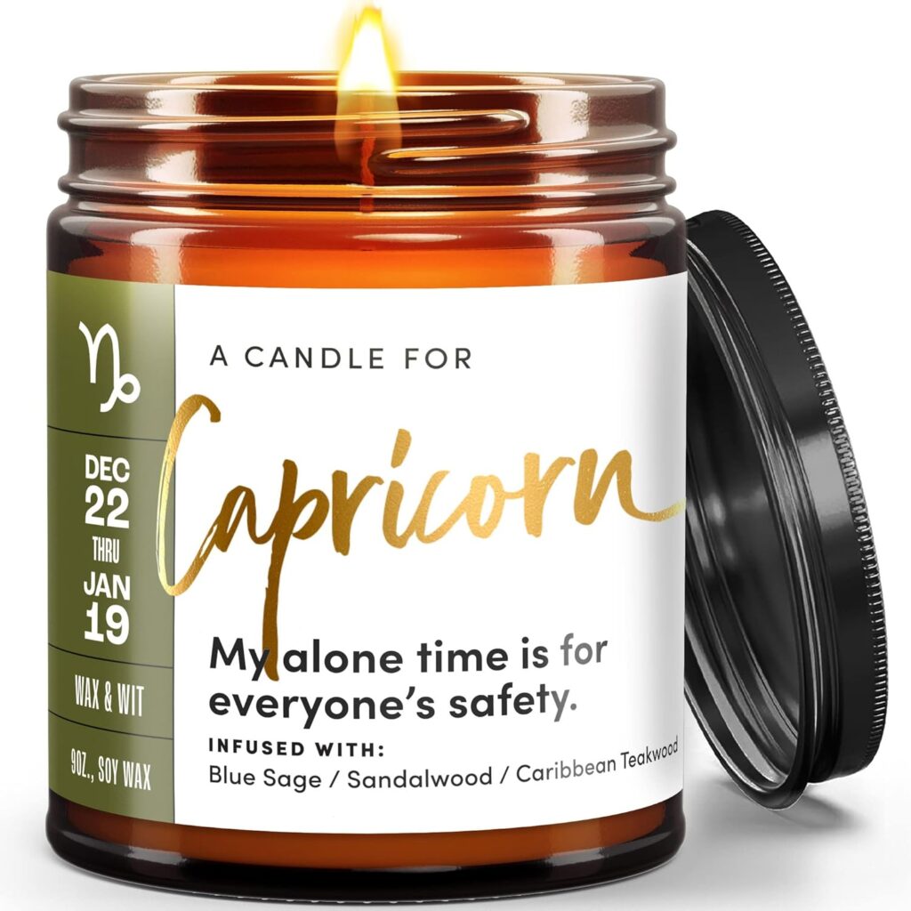 Funny zodiac candle for Capricorn gift