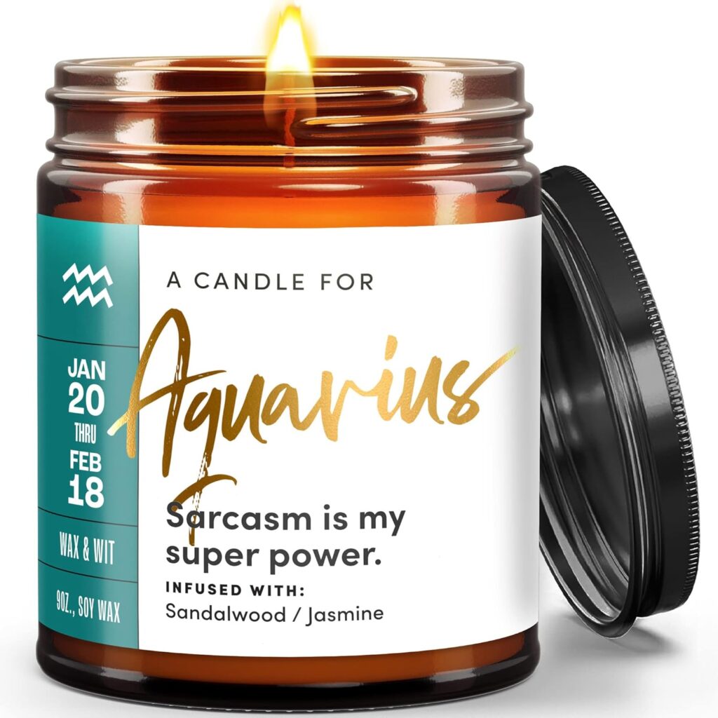 Funny Aquarius Candle