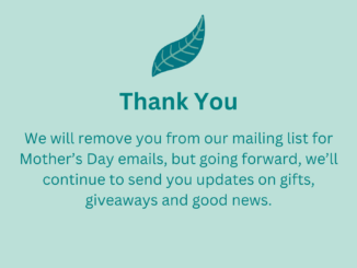 Opt out of Mother's Day emails