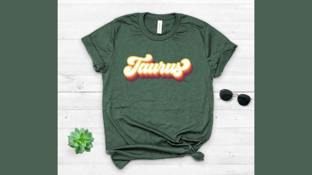 Retro Taurus zodiac t-shirt from Etsy Star Seller | StarkAmbition