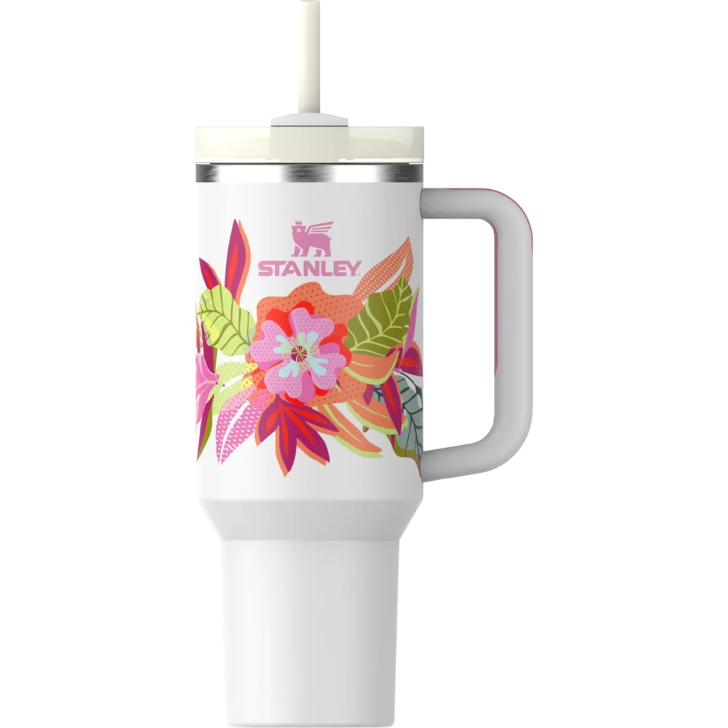 Floral design Stanley tumbler for Mother's Day gift