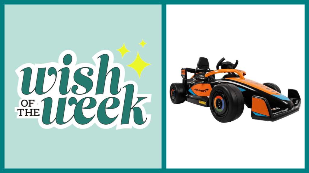 Win a Kids McLaren F1 Race Car in Elfster's Wish of the Week giveaway